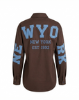 Chemisier oversize NEW-YORK coffee