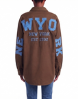 Chemisier oversize NEW-YORK coffee