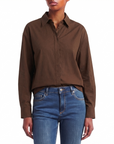 Chemisier oversize NEW-YORK coffee
