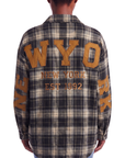 Chemisier oversize NEW-YORK carreaux marine