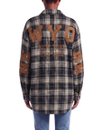 Chemisier oversize NEW-YORK carreaux marine