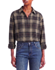 Chemisier oversize NEW-YORK carreaux marine