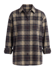 Chemisier oversize NEW-YORK carreaux marine