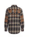 Chemisier oversize NEW-YORK carreaux marine