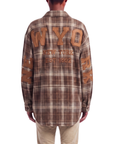 Chemisier oversize NEW-YORK carreaux marron