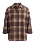Chemisier oversize NEW-YORK carreaux marron