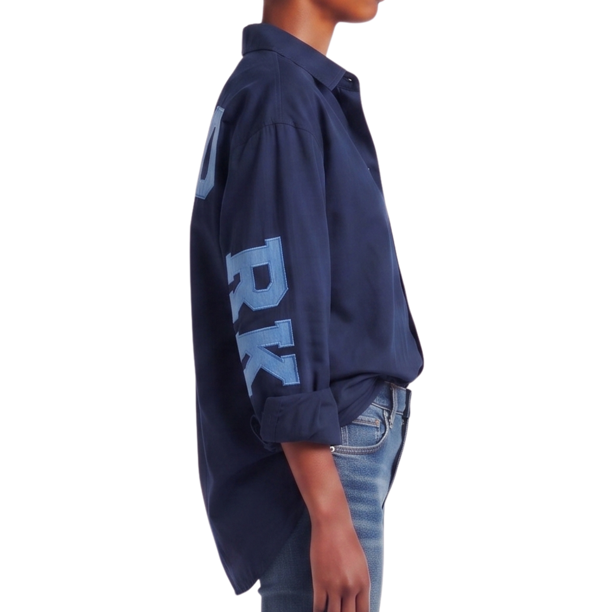 Chemisier oversize NEW-YORK marine