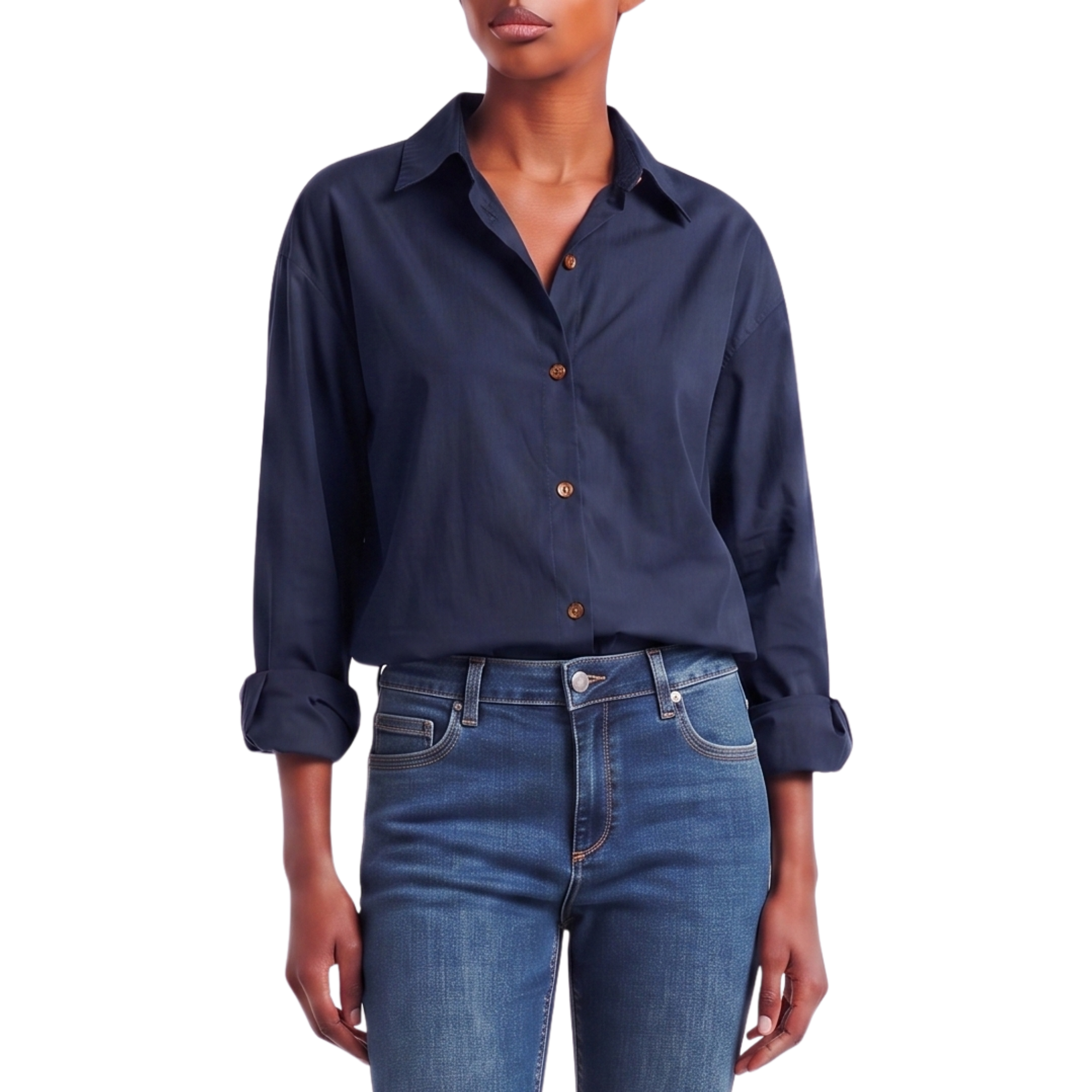 Chemisier oversize NEW-YORK marine