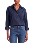Chemisier oversize NEW-YORK marine