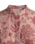 Chemisier poudre soie motif floral Interdee