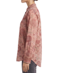 Chemisier poudre soie motif floral Interdee