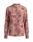 Chemisier poudre soie motif floral Interdee