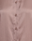 Bluse Taupe Seide Interdee Kragen Sequins