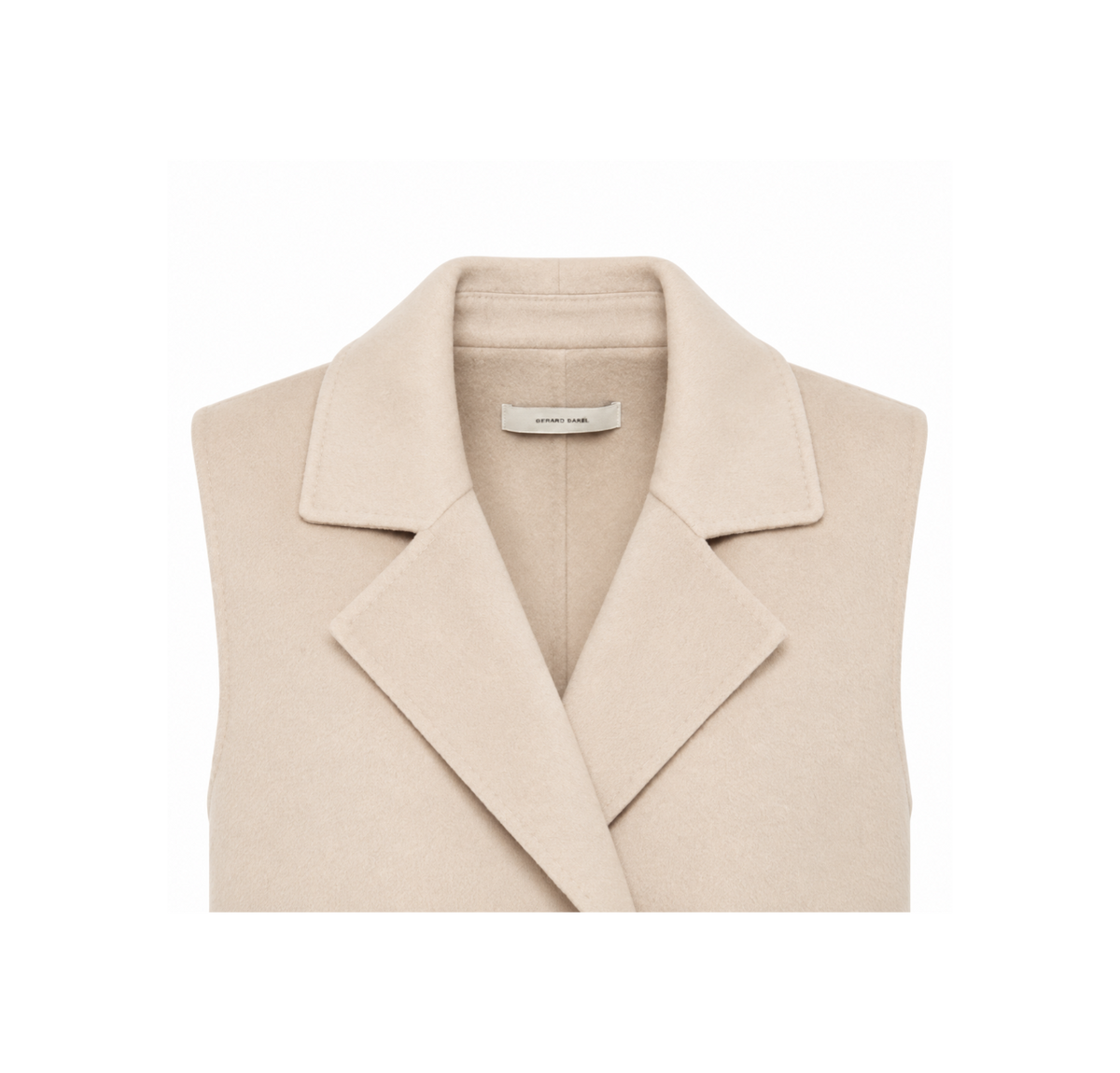 Beige vest with 2 fur pockets