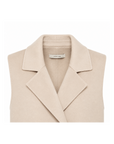 Beige vest with 2 fur pockets