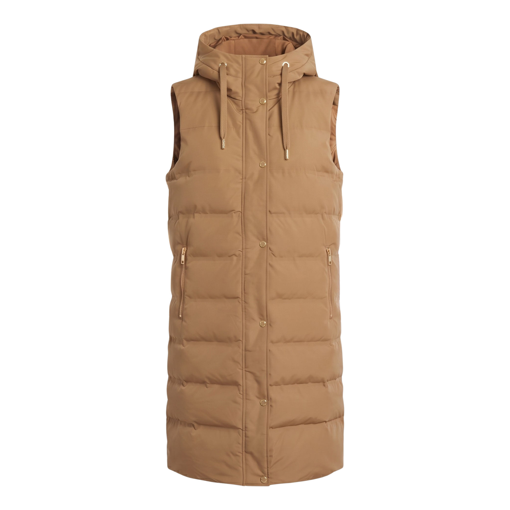 Doudoune sans manches Signature camel