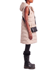 Doudoune sans manches Signature beige sable