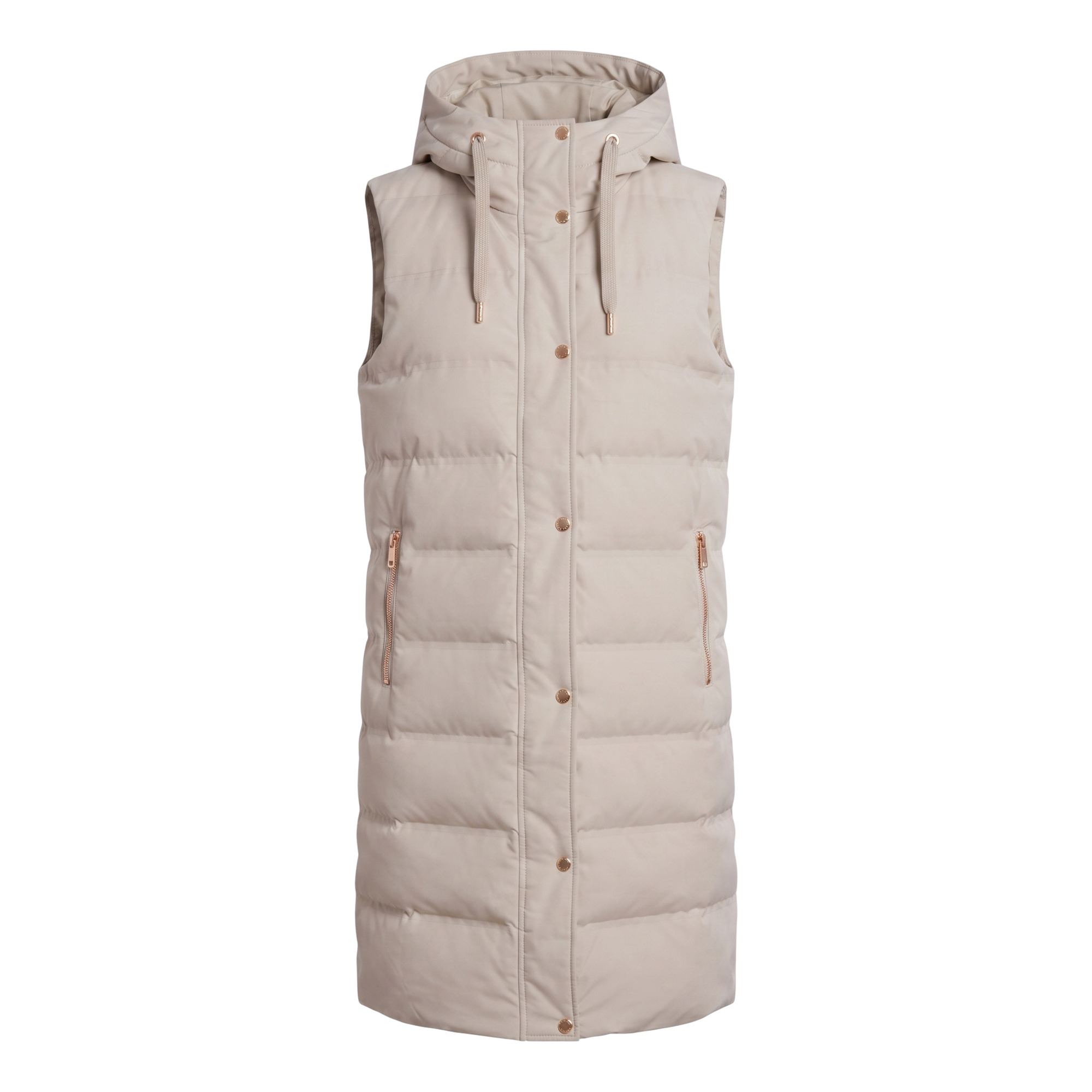 Doudoune sans manches Signature beige sable