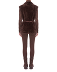 Gilet peau lainée cacao Interdee