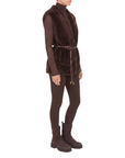 Gilet peau lainée cacao Interdee