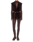 Gilet peau lainée cacao Interdee