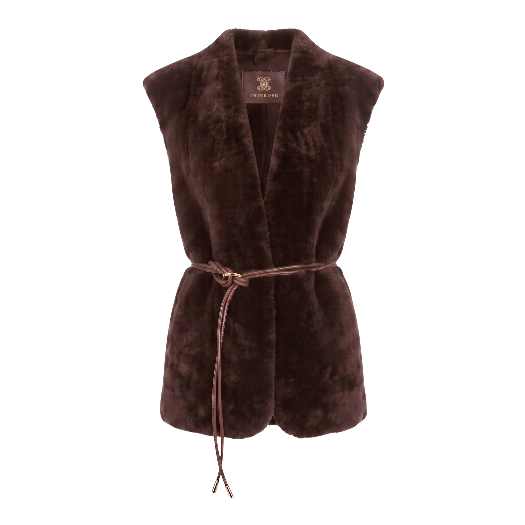 Gilet peau lainée cacao Interdee