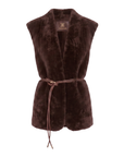Gilet peau lainée cacao Interdee