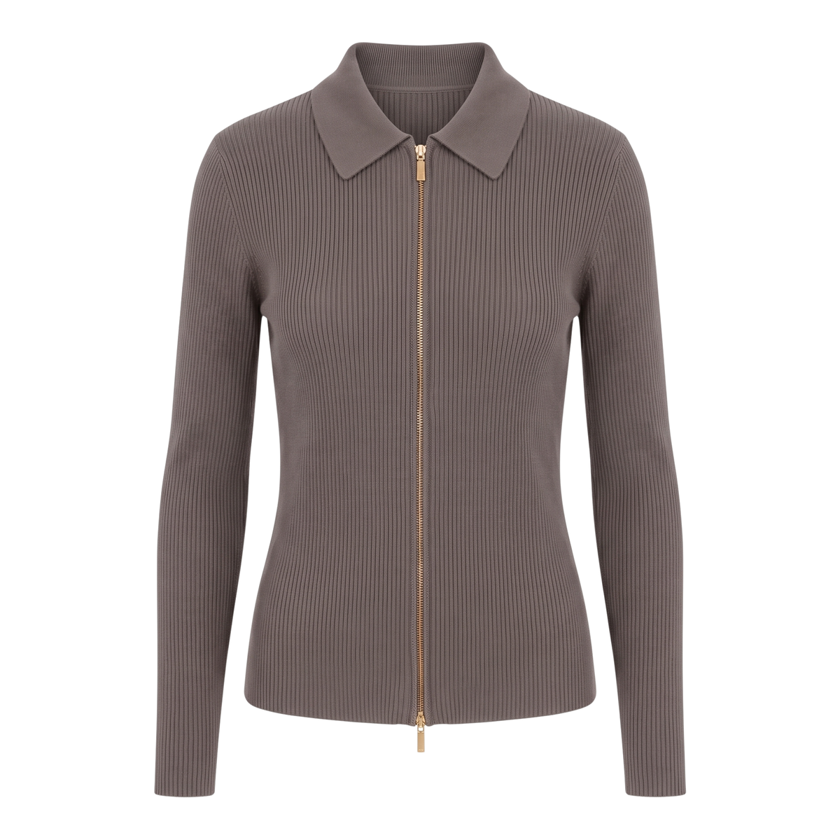 INTERDEE gilet ajusté laine taupe