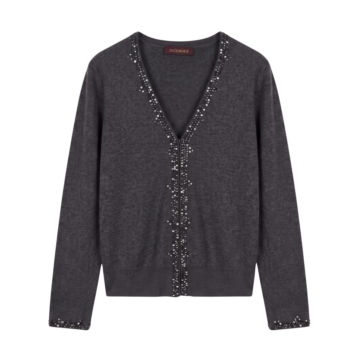 Anthracite Cashmere Knit Waistcoat Interdee Sequins