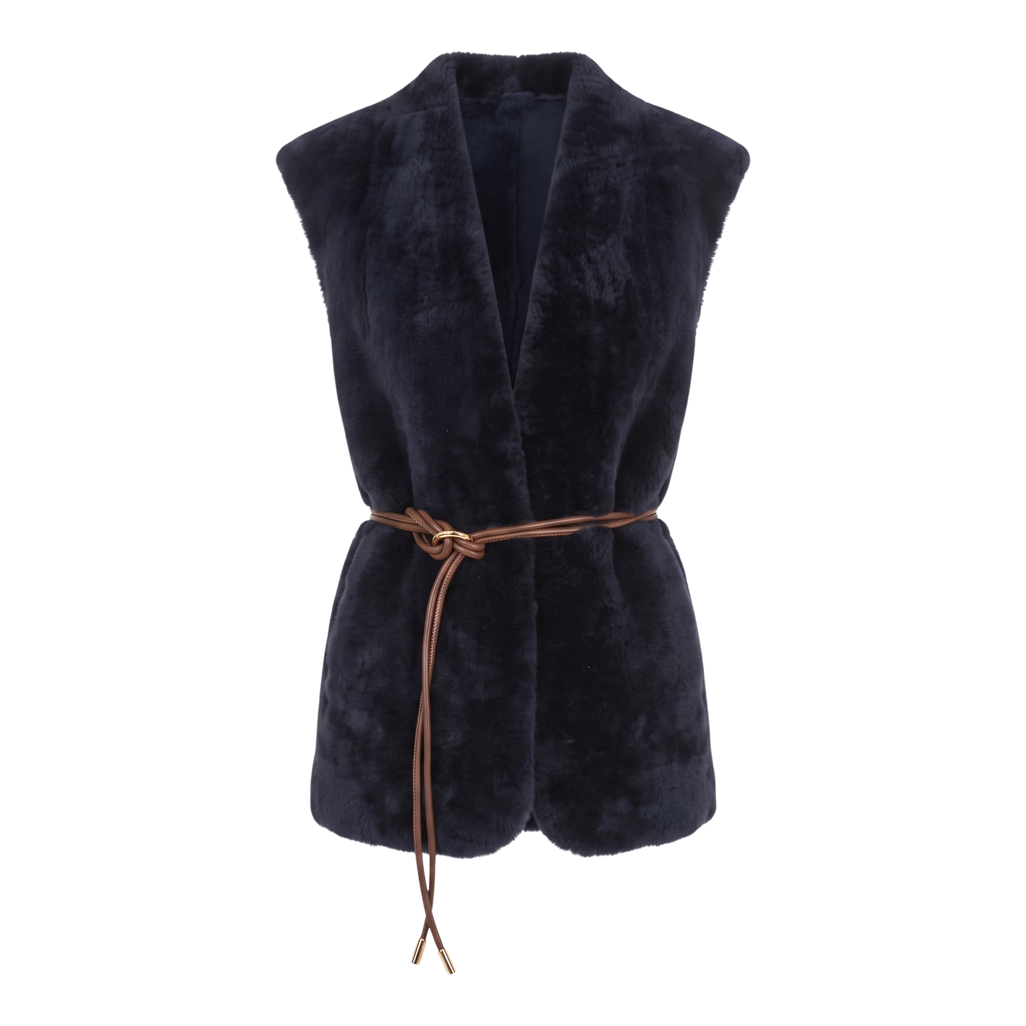 Gilet peu lainée marine Interdee