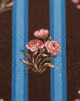 gilet rayures fleurs choco