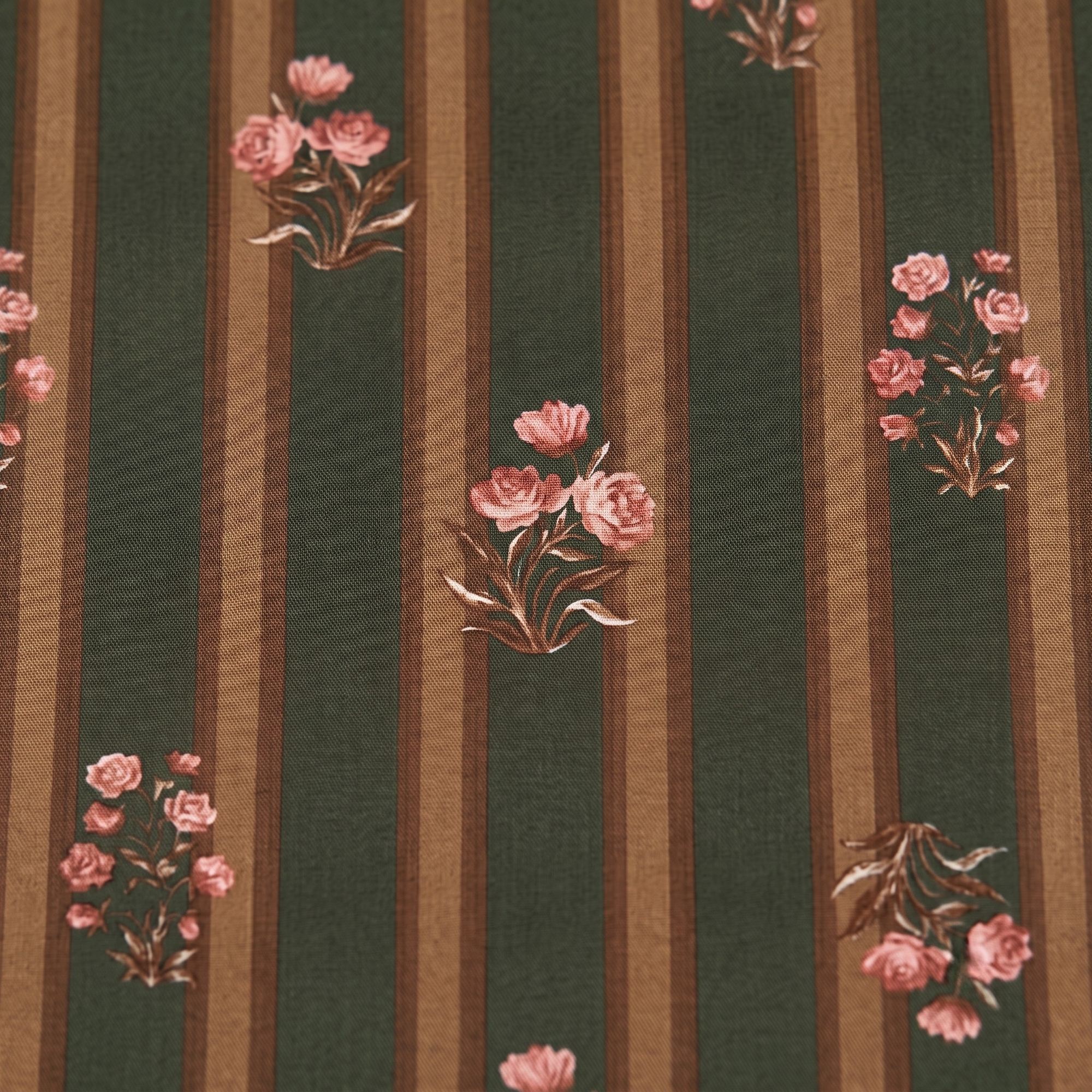 gilet rayures fleurs kaki