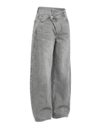 Jeans gris clair large portefeuille