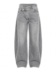 Jeans gris clair large portefeuille