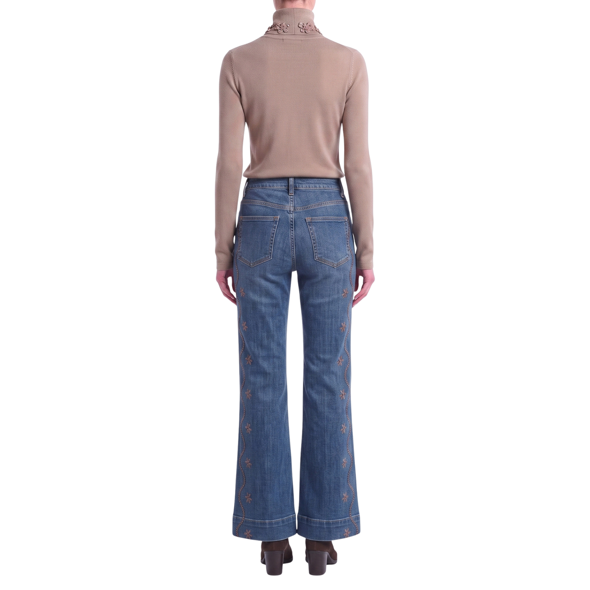 Jeans flaire denim baroque