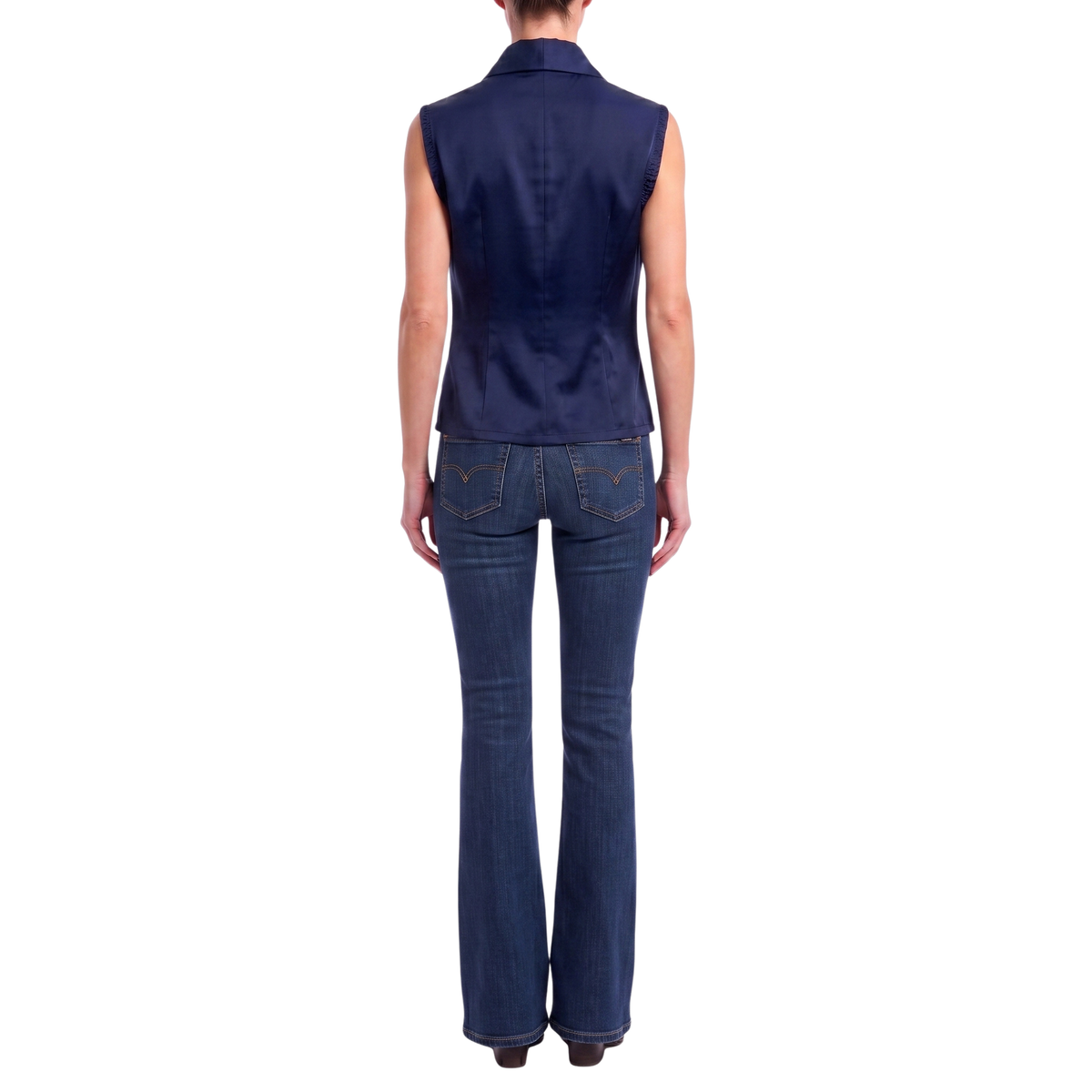 Jeans flare denim foncé