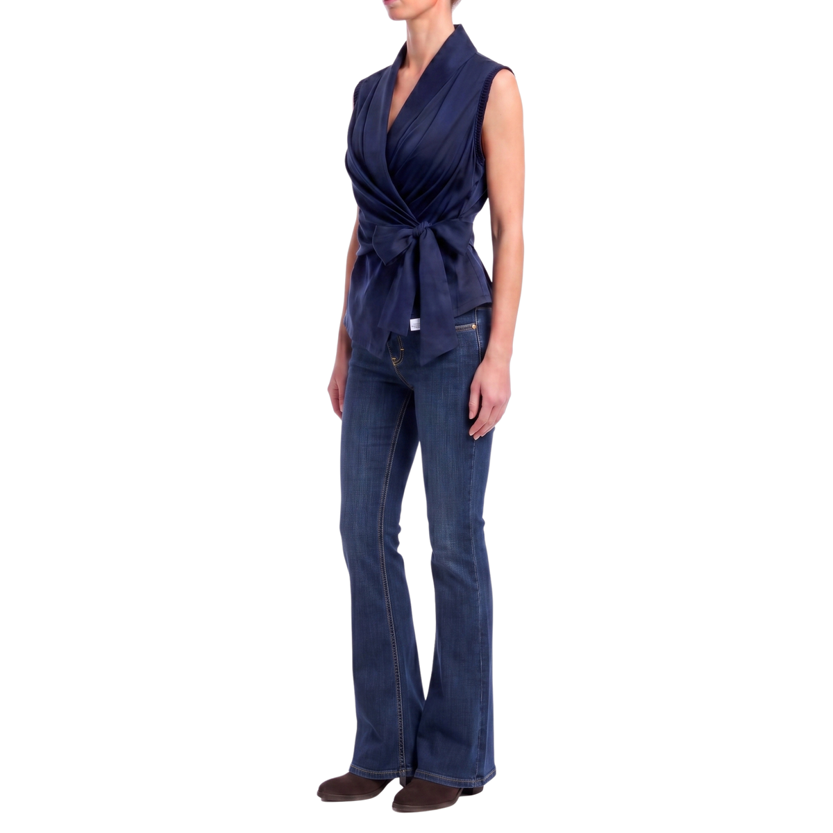 Jeans flare denim foncé