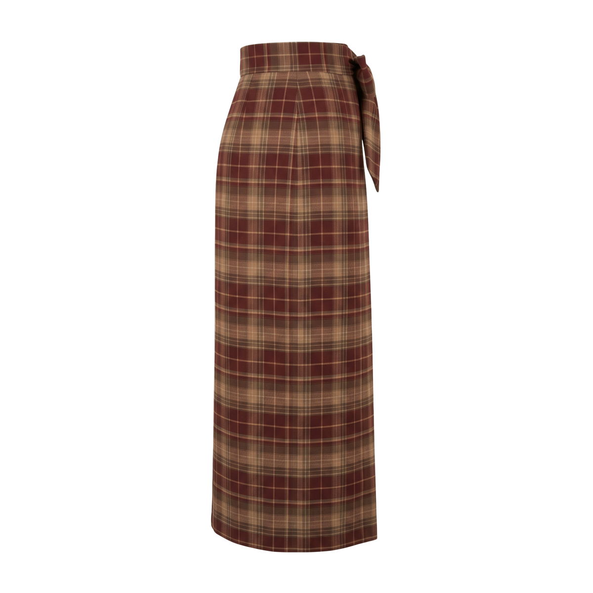 Jupe portefeuille tartan berry