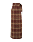 Jupe portefeuille tartan berry