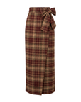Jupe portefeuille tartan berry
