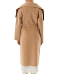 Manteau col châle camel