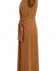 Robe drapée noeud camel