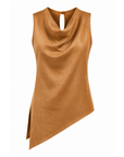 Top Mariley asymétrique cognac