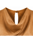 Top Mariley asymétrique cognac