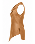 Top Mariley asymétrique cognac