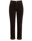 Pantalon chino velours côtelé marron