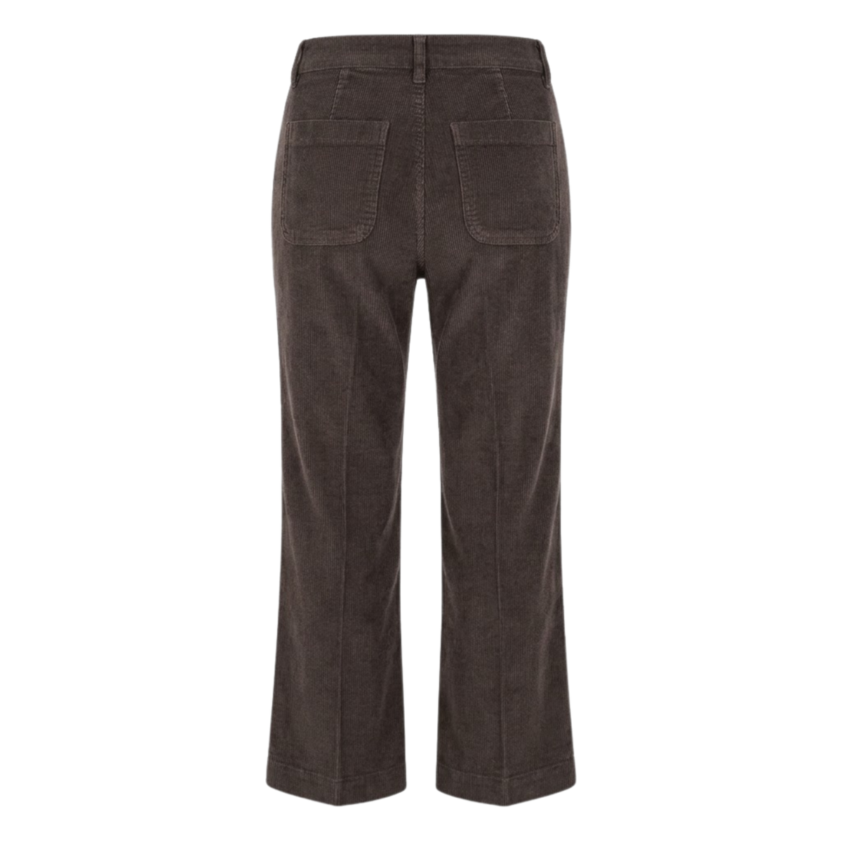Pantalon droit velours côtelé choco