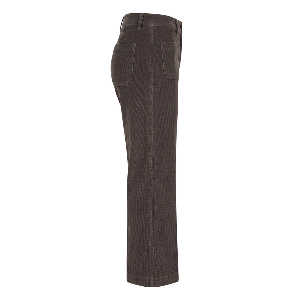 Pantalon droit velours côtelé choco