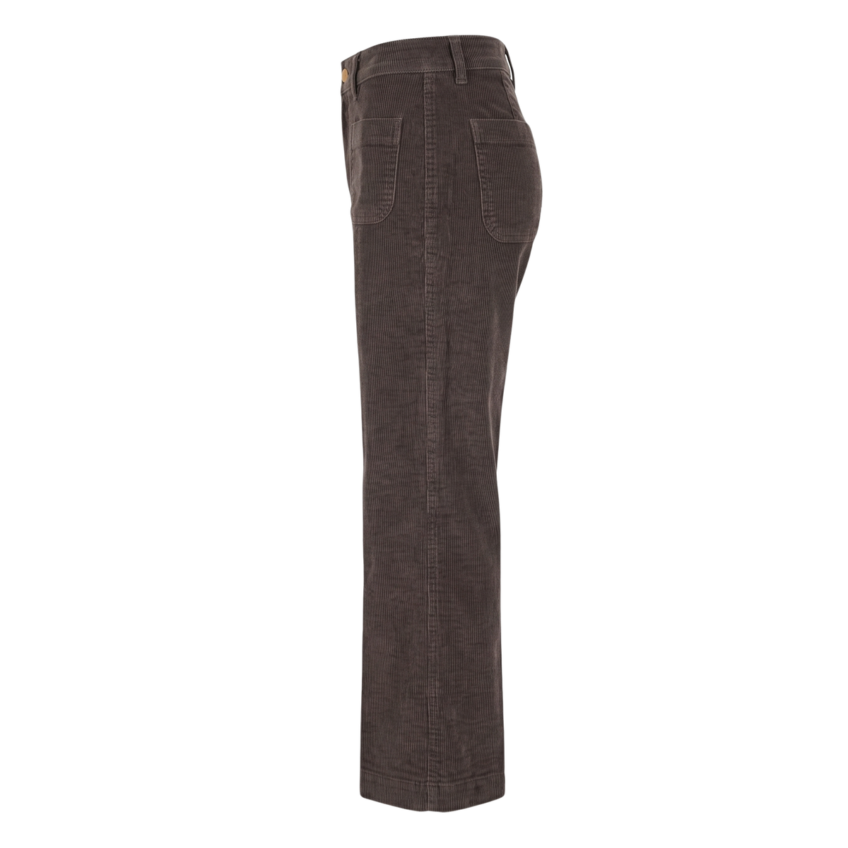 Pantalon droit velours côtelé choco