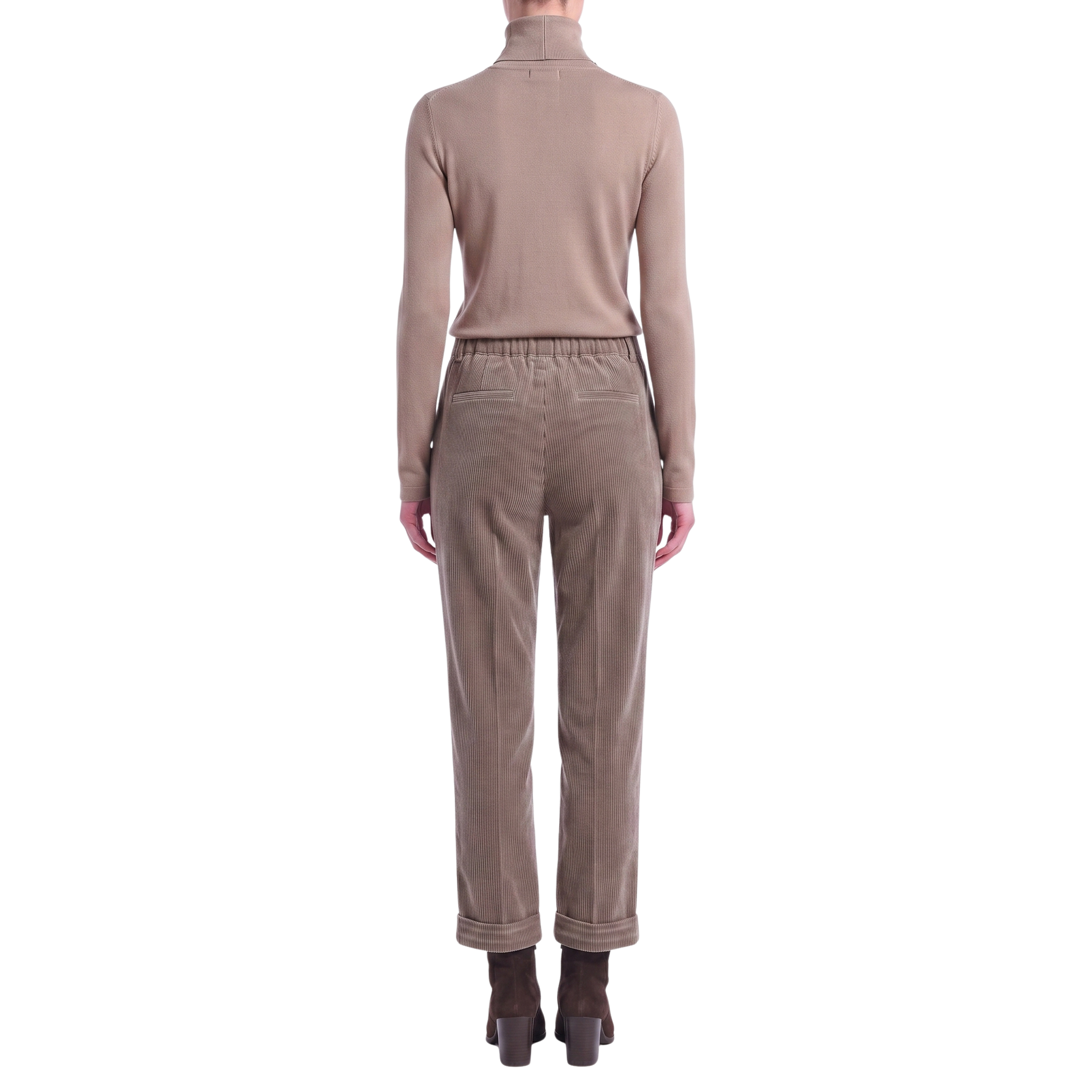 Taupe Corduroy Trousers Interdee